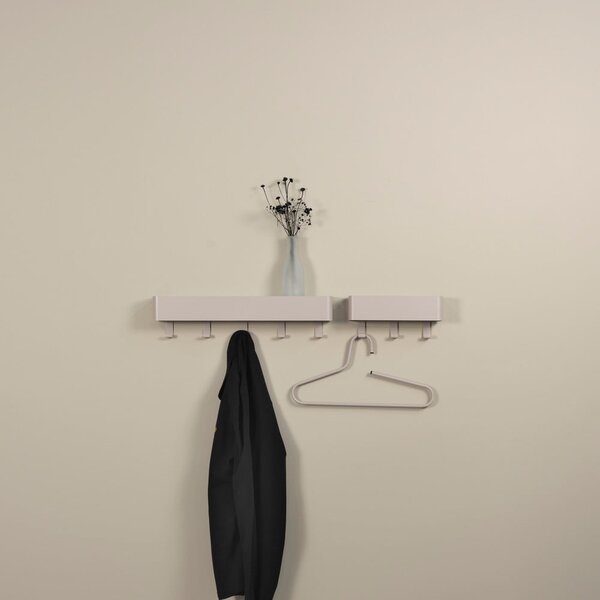 Szürkésbarna fém fali fogas polccal 52 cm Dax Play – Spinder Design