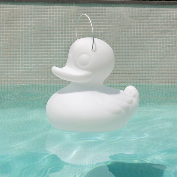 Goodnight Light LED-es design lámpa DUCK-DUCK XL kültéri használatra, fehér színben, dimmelhető, Fehér / opál, Műanyag, Dizájn