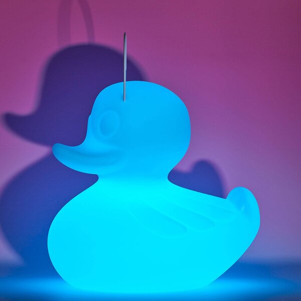Goodnight Light LED-es design lámpa DUCK-DUCK XL kültéri használatra, fehér színben, dimmelhető, Fehér / opál, Műanyag, Dizájn