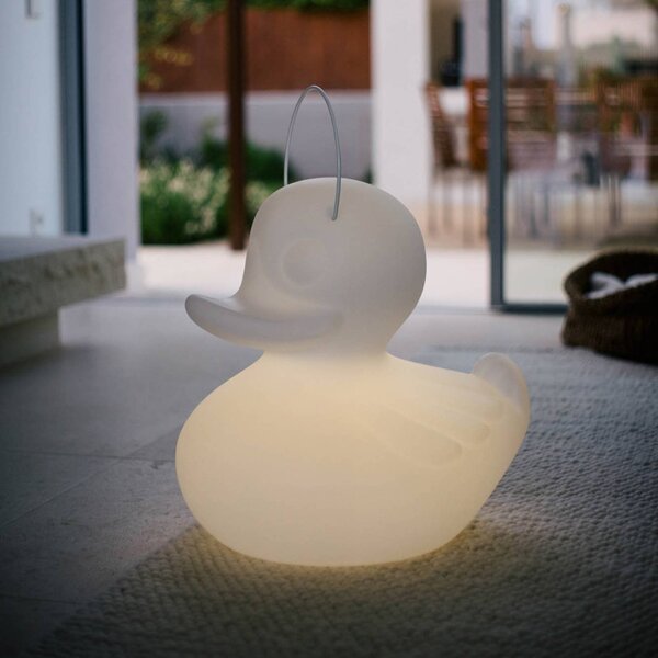 Goodnight Light LED-es design lámpa DUCK-DUCK XL kültéri használatra, fehér színben, dimmelhető, Fehér / opál, Műanyag, Dizájn