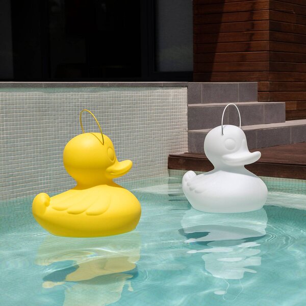 Goodnight Light LED-es design lámpa DUCK-DUCK XL kültéri használatra, fehér színben, dimmelhető, Fehér / opál, Műanyag, Dizájn