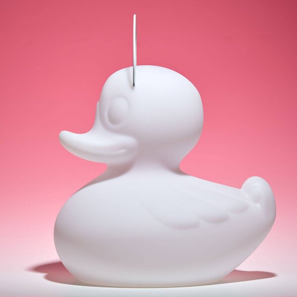 Goodnight Light LED-es design lámpa DUCK-DUCK XL kültéri használatra, fehér színben, dimmelhető, Fehér / opál, Műanyag, Dizájn