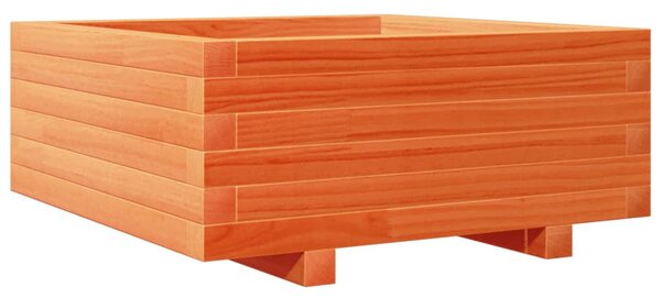 VidaXL viaszbarna tömör fenyőfa kerti virágláda 60 x 60 x 26,5 cm