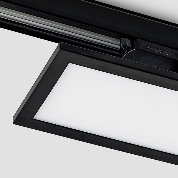 Arcchio Hairis 3-fázisú LED panel, 30 cm, fekete, 3000 K, Fekete, Dolgozószoba / Iroda, Műanyag, Modern