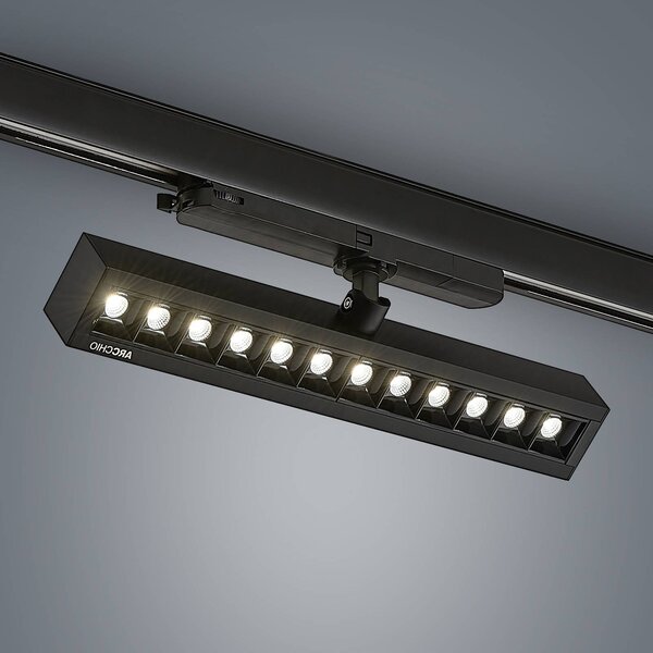 Arcchio Millay LED sávos reflektor fekete 4000K, Fekete, Dolgozószoba / Iroda, Alumínium, Modern