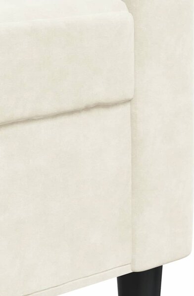 3 részes krémszínű bársony ülőgarnitúra párnákkal