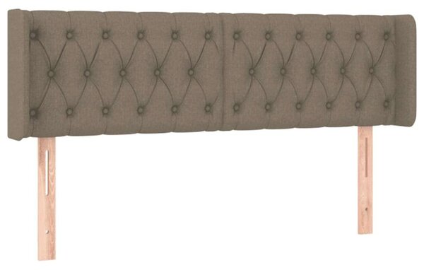 Tópszínű szövet led-es fejtámla 163 x 16 x 78/88 cm