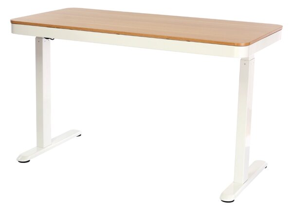 OfficeTech 3 állítható magasságú asztal, 120 x 60 cm, fehér / tölgy