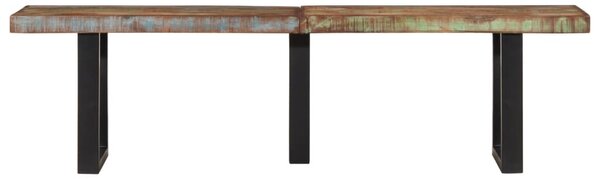 Tömör újrahasznosított fa és acél pad 160 cm