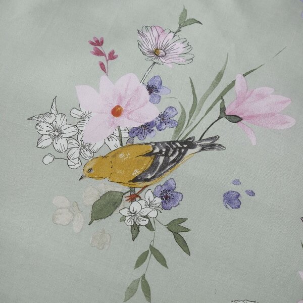 Világoszöld egyszemélyes ágyneműhuzat 135x200 cm Songbird – Catherine Lansfield