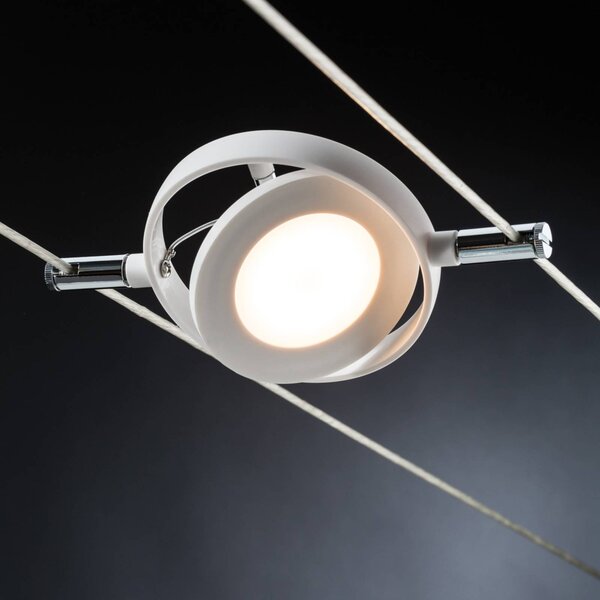 Paulmann RoundMac LED-kötélrendszer, 6-ágú, Króm / ezüst, Nappali / Étkező, fém, Modern