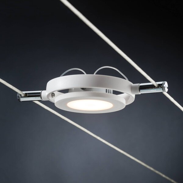 Paulmann RoundMac LED-kötélrendszer, 6-ágú, Króm / ezüst, Nappali / Étkező, fém, Modern