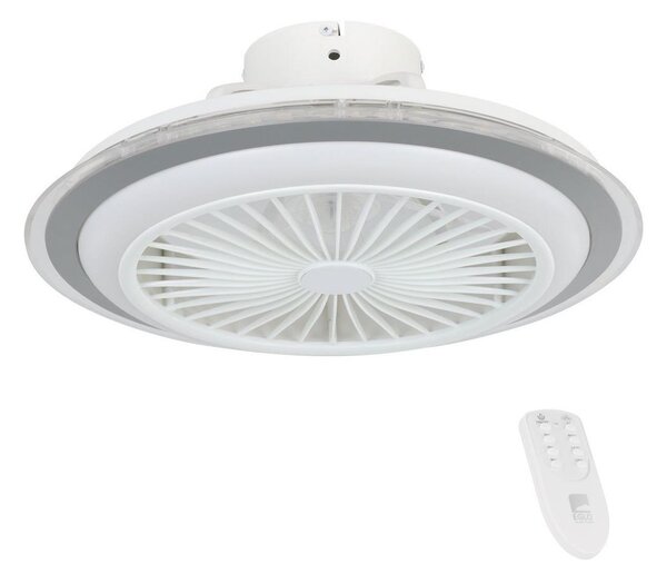 Eglo Eglo 35141-LED Dimmelhető mennyezeti ventilátor ALBUFEIRA 25,5W/230V fehér/szürke + távirányító EG35141
