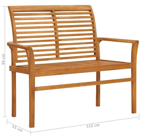Tömör tíkfa kerti pad 112 cm