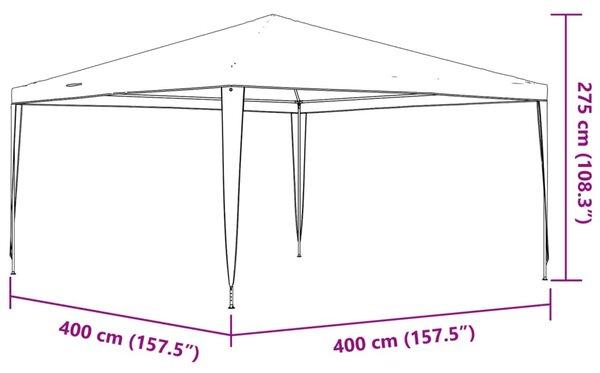 Kék rendezvénysátor 4 x 4 m