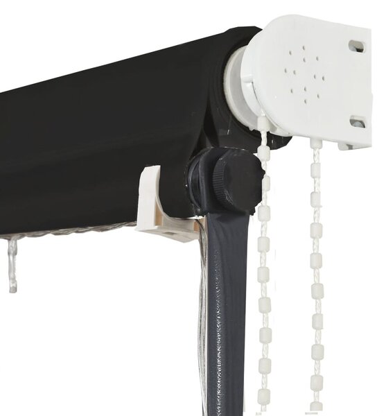 Feltekerhető antracitszürke napellenző LED-del 350 x 150 cm