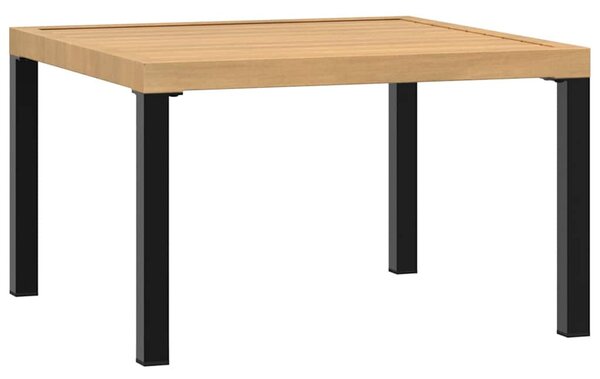 Fekete alumínium kerti dohányzóasztal 65 x 65 x 40 cm