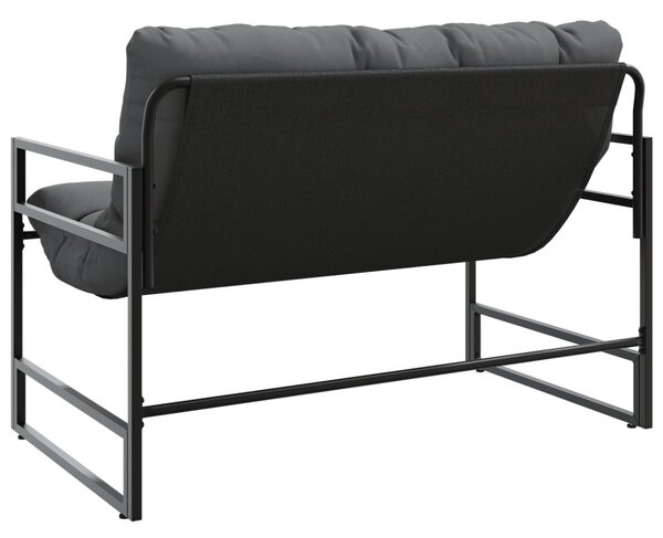 Antracitszürke acél kerti pad párnával 113 cm