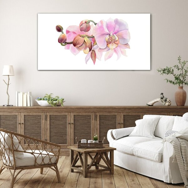 Üvegkép Akvarell orchidea virág