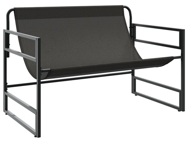 Antracitszürke acél kerti pad párnával 113 cm