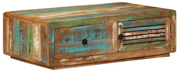 Tömör újrahasznosított fa dohányzóasztal 89 x 55 x 29 cm