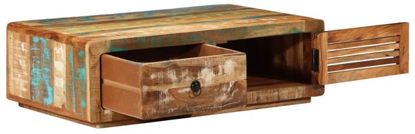Tömör újrahasznosított fa dohányzóasztal 89 x 55 x 29 cm