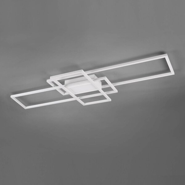 Trio Lighting Irvine LED lámpa 3 000-6 500 K, fehér matt, dimmelhető, Fehér / opál, Nappali / Étkező, fém, Modern