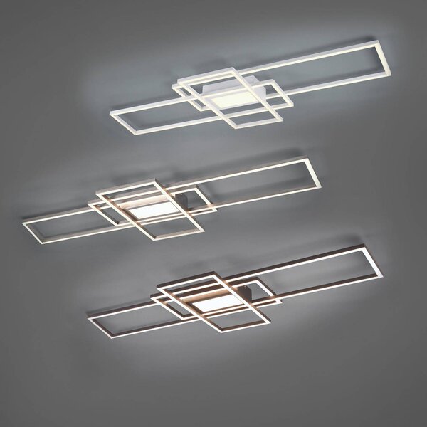 Trio Lighting Irvine LED lámpa 3 000-6 500 K, fehér matt, dimmelhető, Fehér / opál, Nappali / Étkező, fém, Modern