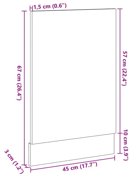 “Lyon” sonoma tölgy szerelt fa mosogatógép-panel