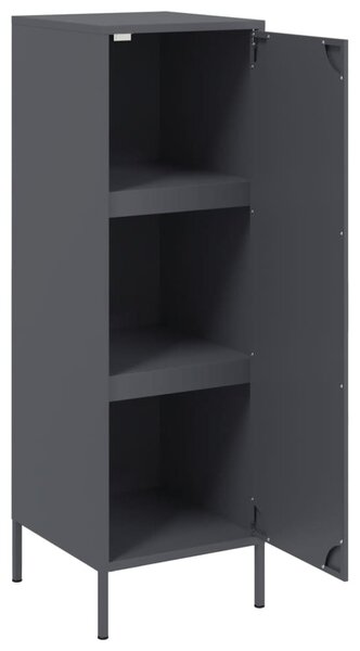 Antracitszürke acél magasszekrény 36 x 39 x 113 cm