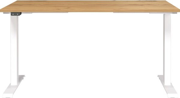 Íróasztal elektromosan állítható magassággal, tölgyfa dekoros asztallappal 80x140 cm Jet – Germania