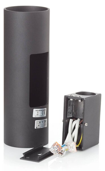 Wever & Ducré Lighting WEVER DUCRÉ Ray mini 2.0 fali lámpa fekete, dimmelhető, Fekete, Nappali / Étkező, Alumínium, Modern