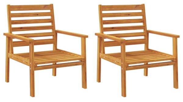 2 db tömör akácfa kerti kanapéfotel 66,5 x 65 x 81 cm