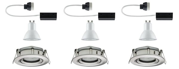 Paulmann Nova LED süllyesztett spotlámpa, dimmelhető, IP65, vas, dimmelhető, Alu / szürke / cink, Nappali / Étkező, Alumínium, Modern