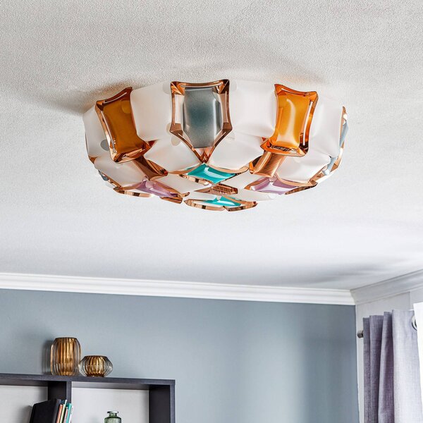 Slamp Mida mennyezeti világítás, 50 cm, többszínű, dimmelhető, Többszínű, Nappali / Étkező, Műanyag, Dizájn
