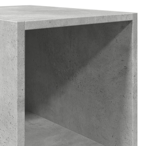Betonszürke szerelt fa magasszekrény 30 x 41 x 185 cm