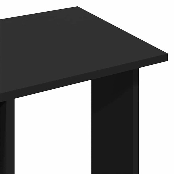 Fekete szerelt fa ruhásszekrény kerékkel 102 x 38 x 110 cm