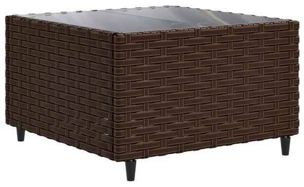 10 részes barna polyrattan kerti ülőgarnitúra párnákkal