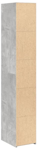 Betonszürke szerelt fa magasszekrény 30 x 41 x 185 cm