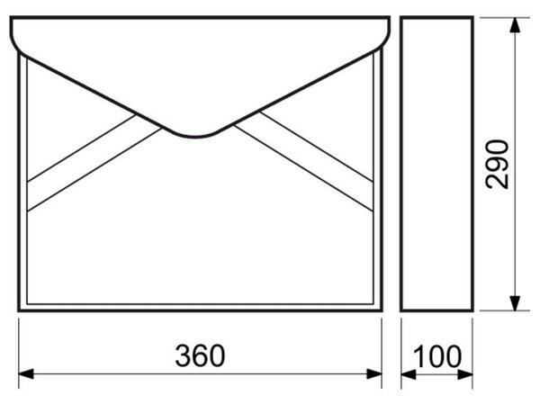 Postaláda BK 57, rozsdamentes acél