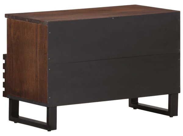 Barna tömör mangófa TV-szekrény 70 x 34 x 46 cm