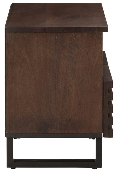 Barna tömör mangófa TV-szekrény 70 x 34 x 46 cm
