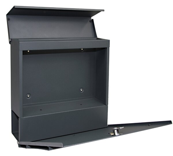 Postaláda BK 932, csővel és ablakokkal, antracit