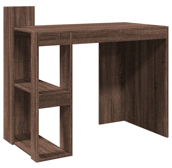 Barna tölgy színű szerelt fa irodai asztal 103,5 x 56,5 x 94 cm