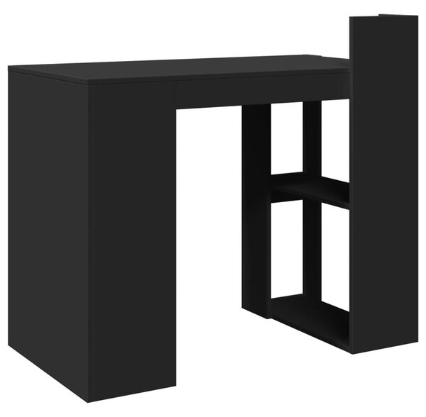 Fekete szerelt fa irodai asztal 103,5 x 56,5 x 94 cm