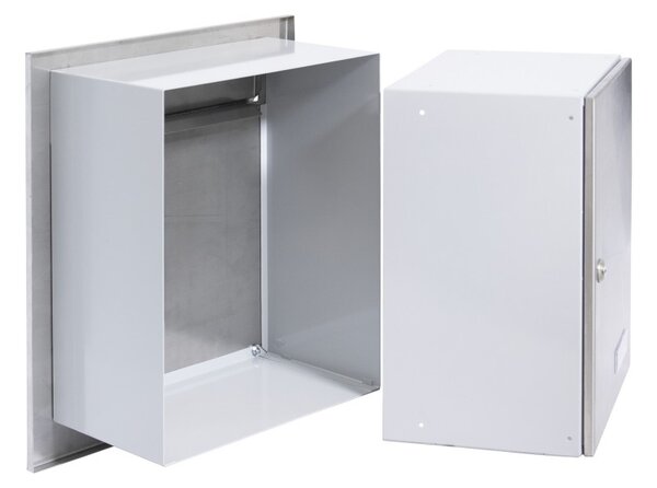 S10 beépíthető postaláda RAL9006 + rozsdamentes