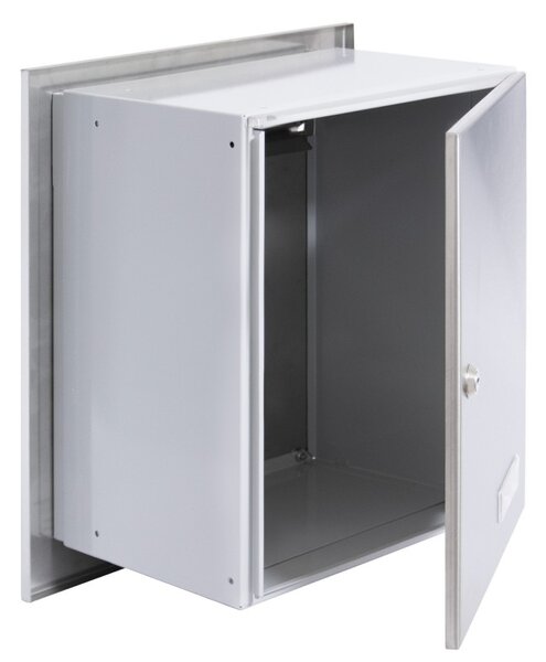 S10 beépíthető postaláda RAL9006 + rozsdamentes