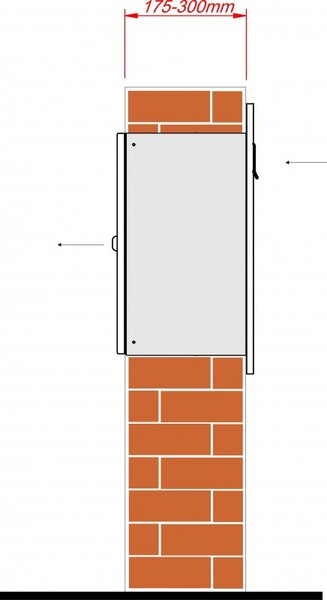 S10 beépíthető postaláda RAL9006 + rozsdamentes