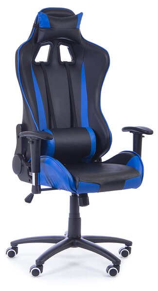 Racer irodai szék, fekete / kék