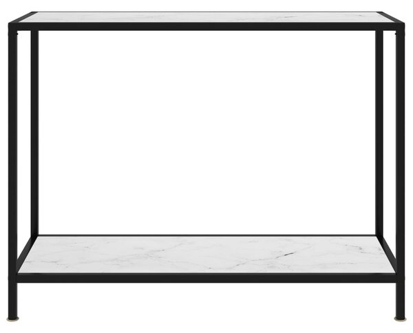 Fehér edzett üveg tálalóasztal 100 x 35 x 75 cm